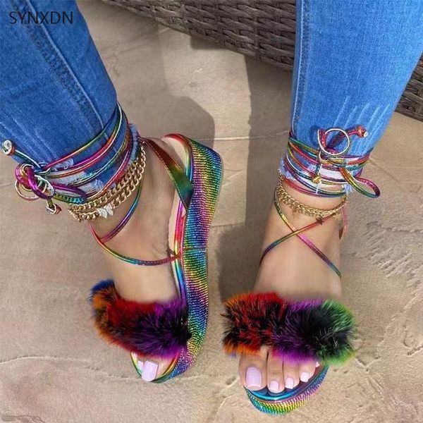 fur high heels women sandals open toe bling rhinestone summer shoes party flat strap ankle 2021 36-43 dress, Black
fur high heels women sandals open toe bling rhinestone summer shoes party flat strap ankle 2021 36-43 dress, Black