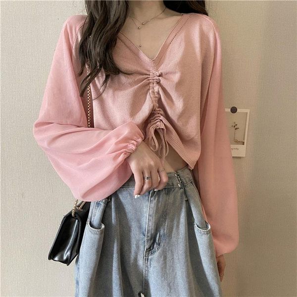 women's blouses & shirts summer sunscreen shirt women bloues lantern sleeve v-neck drawstring off shoulder chiffon crop, White
women's blouses & shirts summer sunscreen shirt women bloues lantern sleeve v-neck drawstring off shoulder chiffon crop, White