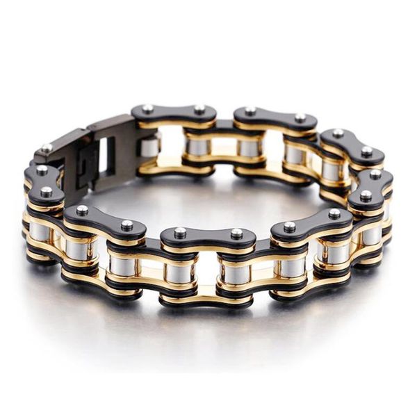 link, chain punk men motorcycle bike bracelet black gold silver stainless steel link bicycle biker bracelets jewelry 16mm wide
link, chain punk men motorcycle bike bracelet black gold silver stainless steel link bicycle biker bracelets jewelry 16mm wide