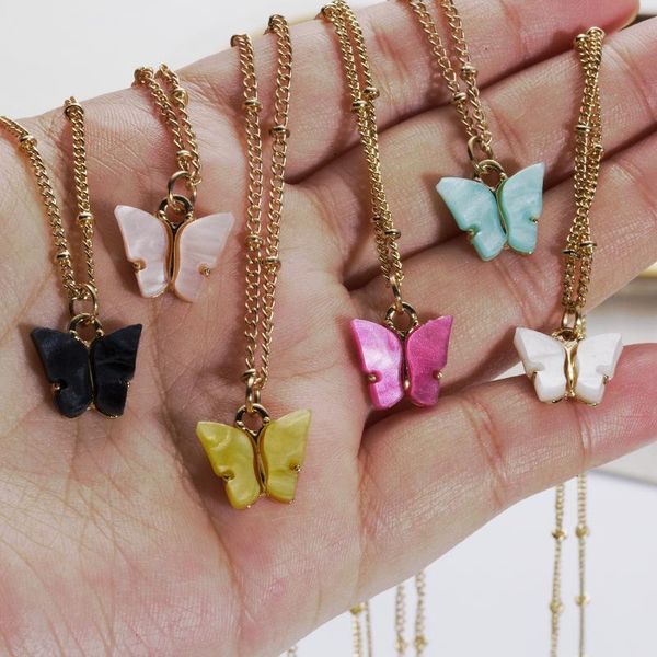 pendant necklaces bohemian colorful butterfly necklace for women acrylic cute animal clavicle choker fashion jewelry party gift mujer, Silver
pendant necklaces bohemian colorful butterfly necklace for women acrylic cute animal clavicle choker fashion jewelry party gift mujer, Silver