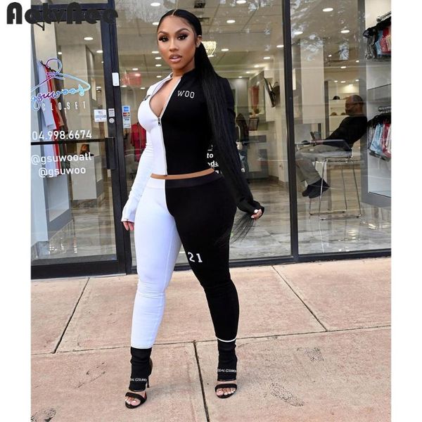 women's two piece pants autumn patchwork tracksuit women sets zip crop jackets + stretchy leggings 2 set sporty pant suits casual outfi, White
women's two piece pants autumn patchwork tracksuit women sets zip crop jackets + stretchy leggings 2 set sporty pant suits casual outfi, White