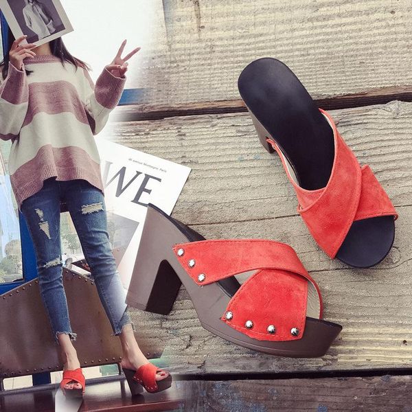 slippers summer women cross strap chunky heel sandal thick high-heeled shoes beach open toe sandalias zapatos mujer, Black
slippers summer women cross strap chunky heel sandal thick high-heeled shoes beach open toe sandalias zapatos mujer, Black