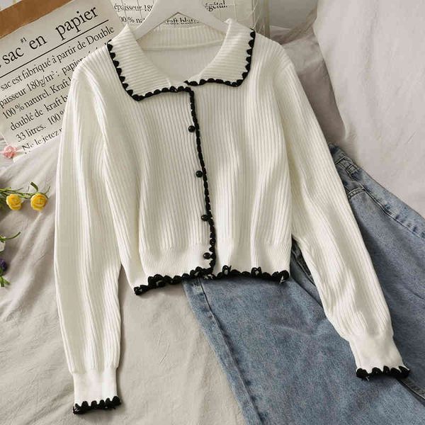 hoodies spring autumn black/white patchwork sweater women turn-down collar long sleeve knitted short female cardigan fashion
hoodies spring autumn black/white patchwork sweater women turn-down collar long sleeve knitted short female cardigan fashion