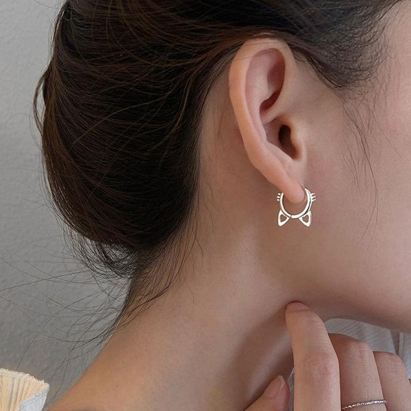 hoop & huggie 925 sterling silver earring fashion cute hollow cat ear ring rose buckle temperament trend woman girl jewelry, Golden;silver
hoop & huggie 925 sterling silver earring fashion cute hollow cat ear ring rose buckle temperament trend woman girl jewelry, Golden;silver
