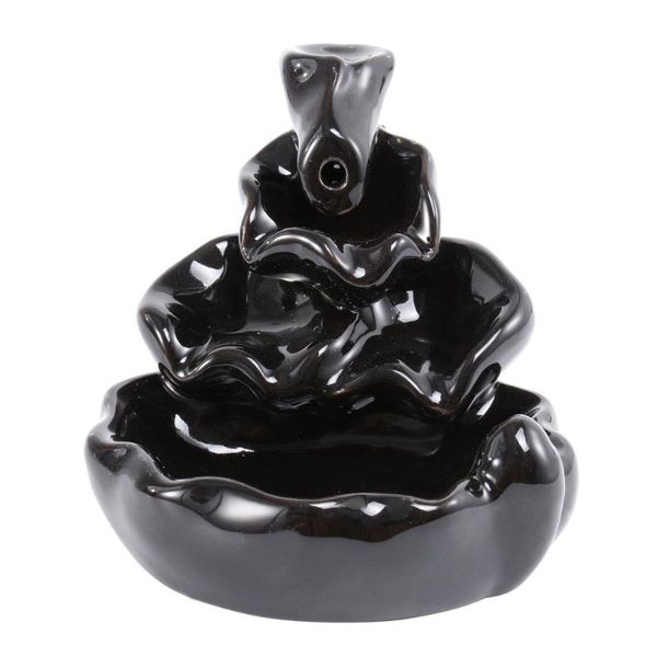 ceramic incense smoke cone burner backflow censer tower holder (black) fragrance lamps
ceramic incense smoke cone burner backflow censer tower holder (black) fragrance lamps