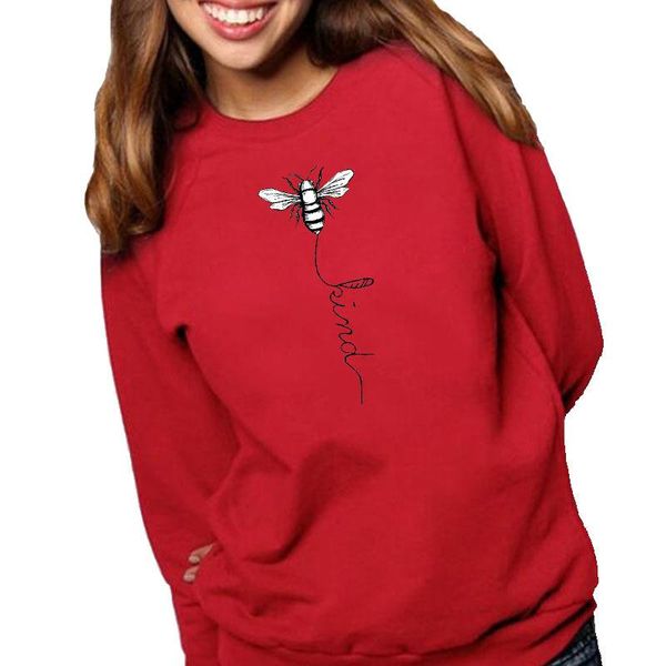 women's hoodies & sweatshirts women hoodie bee kind printed fleece long sleeve o neck loose sweatshirt girls pullovers winter, Black
women's hoodies & sweatshirts women hoodie bee kind printed fleece long sleeve o neck loose sweatshirt girls pullovers winter, Black