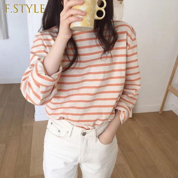 women's t-shirt t-shirts women trendy daily long sleeve elegant sweet student womens classic casual striped tee korean lady o-neck loos, White
women's t-shirt t-shirts women trendy daily long sleeve elegant sweet student womens classic casual striped tee korean lady o-neck loos, White