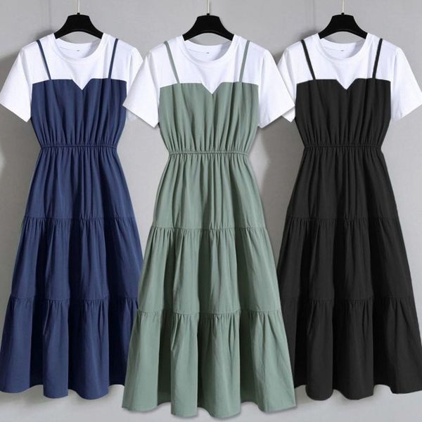 casual dresses dress women clothes large size women's fashion suspender fake two pieces long qeen, Black;gray
casual dresses dress women clothes large size women's fashion suspender fake two pieces long qeen, Black;gray