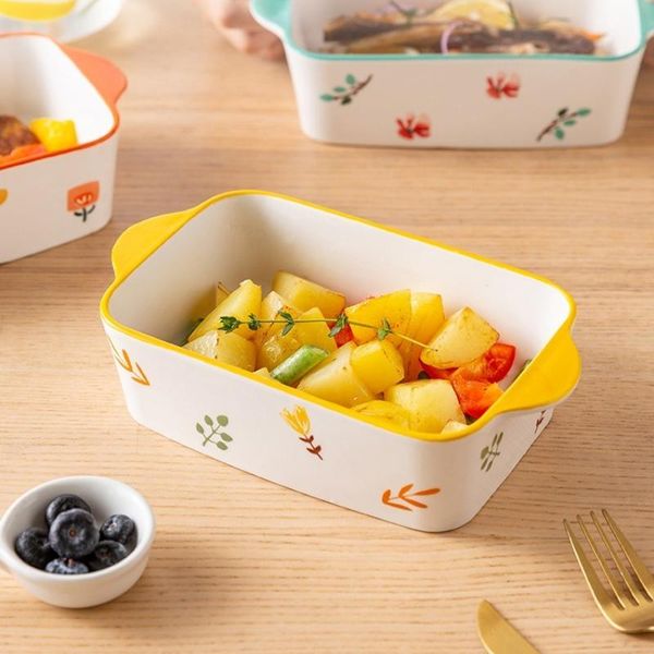 dishes & plates original flower rhyme binaural baking pan rectangular deep dinner plate household ceramic microwave oven tableware dessertpl
dishes & plates original flower rhyme binaural baking pan rectangular deep dinner plate household ceramic microwave oven tableware dessertpl