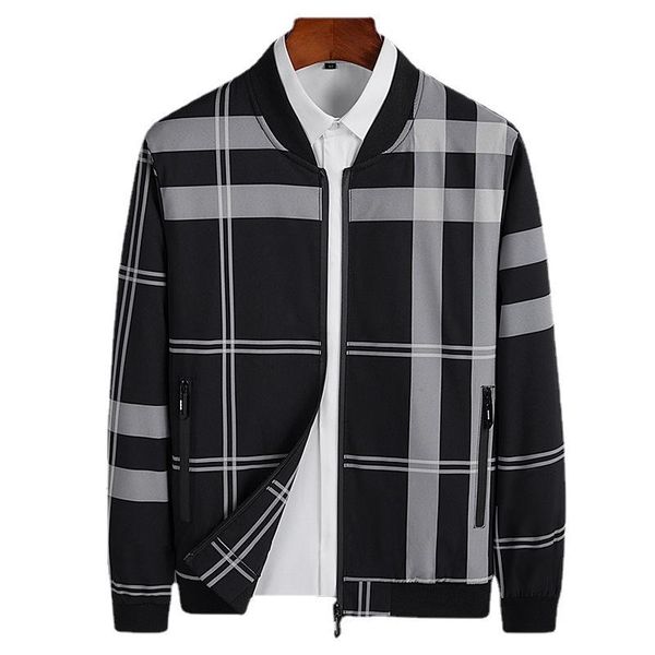 men's jackets autumn men jacket baseball collar business slim casual outerwear plaid trend zipper coats work clothes, Black;brown
men's jackets autumn men jacket baseball collar business slim casual outerwear plaid trend zipper coats work clothes, Black;brown