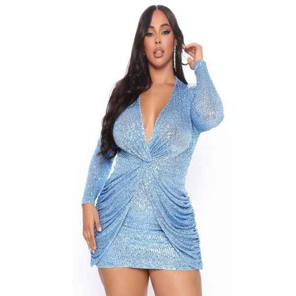 plus size dresses slim sequins dress for women autumn v-neck long sleeve mini skirt festival banquet party wear elegant female clothes, Black
plus size dresses slim sequins dress for women autumn v-neck long sleeve mini skirt festival banquet party wear elegant female clothes, Black