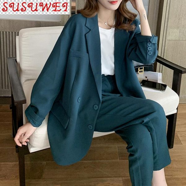 fashion women's autumn and winter plus size clothing -5xl double breasted loose ladies office jacket slim trousers two piece pants, White
fashion women's autumn and winter plus size clothing -5xl double breasted loose ladies office jacket slim trousers two piece pants, White