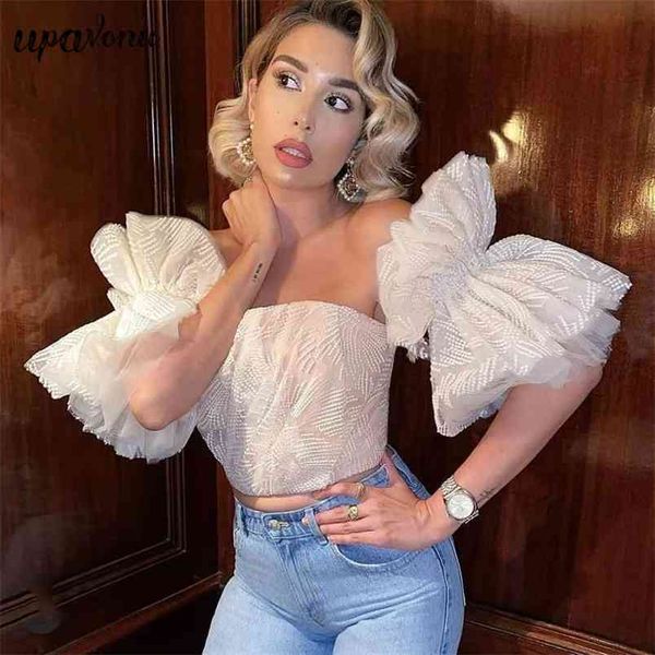 women's summer card shoulder ruffle sleeve mesh open back short club evening party 210524, White
women's summer card shoulder ruffle sleeve mesh open back short club evening party 210524, White