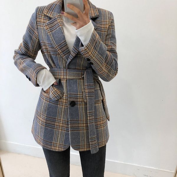 suit autumn chic fashion collar suit jacket women korean style single breasted plaid blazers coat, White;black
suit autumn chic fashion collar suit jacket women korean style single breasted plaid blazers coat, White;black