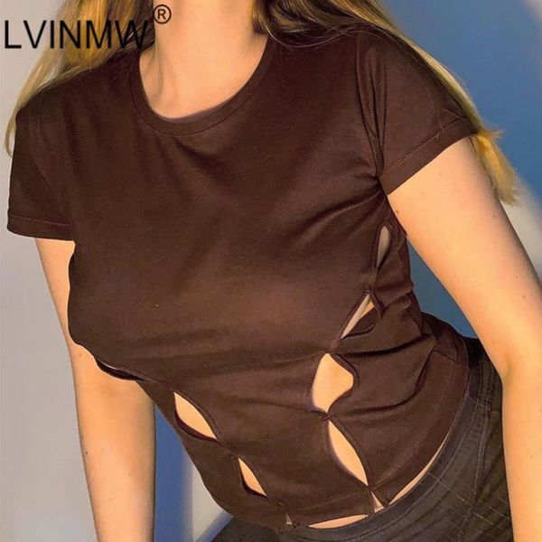 women's t-shirt lvinmw tee o neck short sleeve hollow out slim black crop solid casual basic simple stitched woman t shirts daily stree, White
women's t-shirt lvinmw tee o neck short sleeve hollow out slim black crop solid casual basic simple stitched woman t shirts daily stree, White