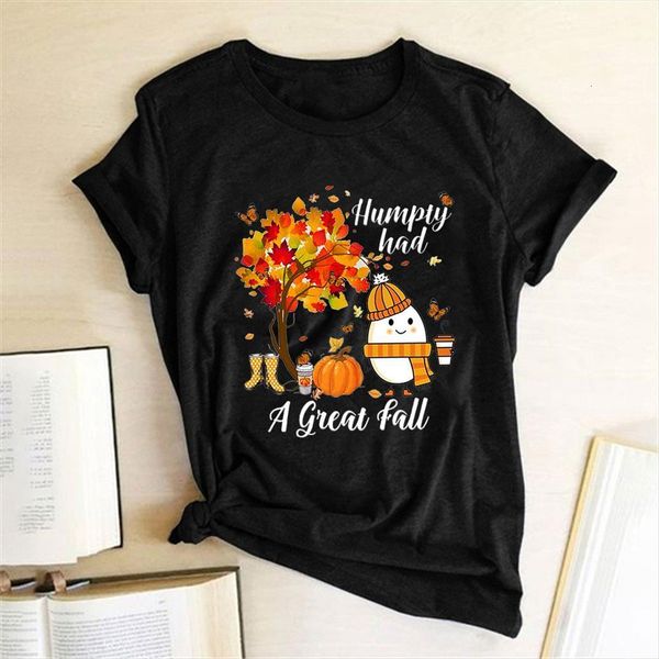 humpty had a fall printed women t shirt halloween summer graphic tee vogue short sleeve harajuku ladies top, White
humpty had a fall printed women t shirt halloween summer graphic tee vogue short sleeve harajuku ladies top, White