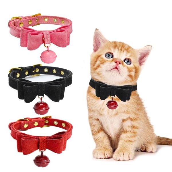 cat collars & leads bowknot collar pu leather bells necklace adjustable small dog puppy kitten pet accessories
cat collars & leads bowknot collar pu leather bells necklace adjustable small dog puppy kitten pet accessories