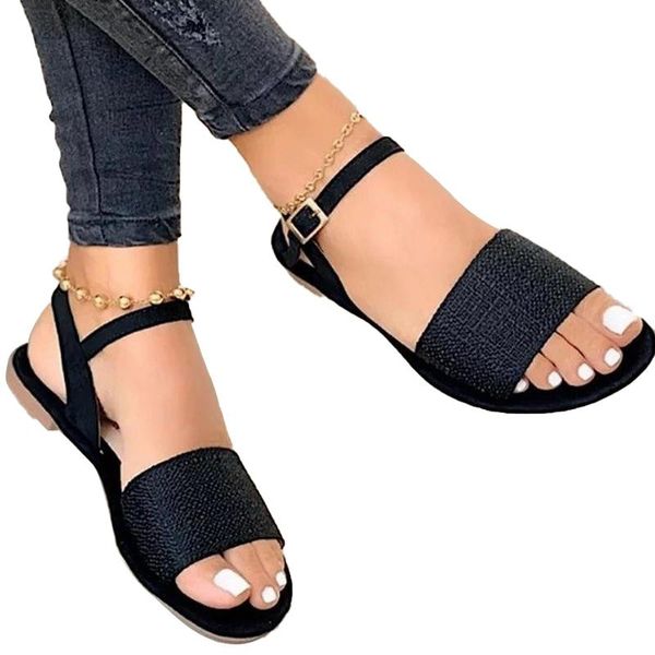 sandals women summer open toe ladies flat shoes breathable slippers casual buckle wonan fashion beach comfortable female sandal, Black
sandals women summer open toe ladies flat shoes breathable slippers casual buckle wonan fashion beach comfortable female sandal, Black