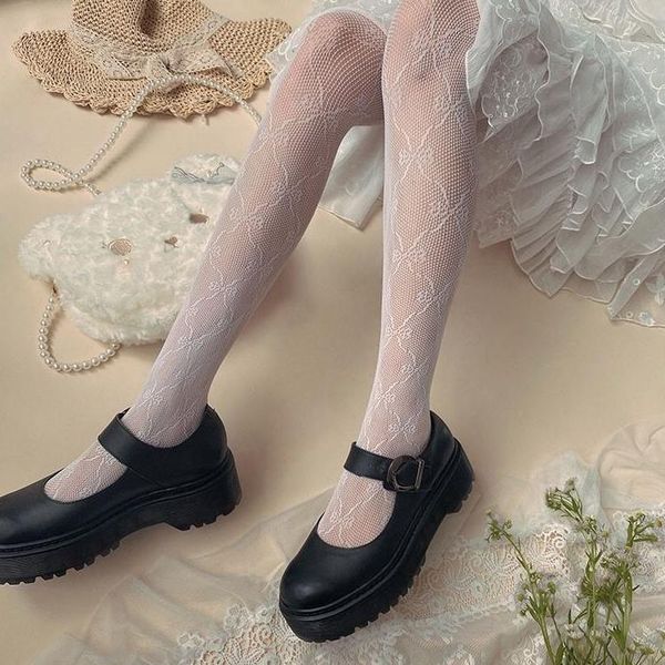 women's tights fishnet mesh nylon transparent girls hosiery vintage pantyhose japan style bowknot print night club white socks, Black;white
women's tights fishnet mesh nylon transparent girls hosiery vintage pantyhose japan style bowknot print night club white socks, Black;white