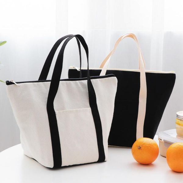 simple canvas lunch bag thick aluminum foil cold insulation large portable picnic storage bags
simple canvas lunch bag thick aluminum foil cold insulation large portable picnic storage bags