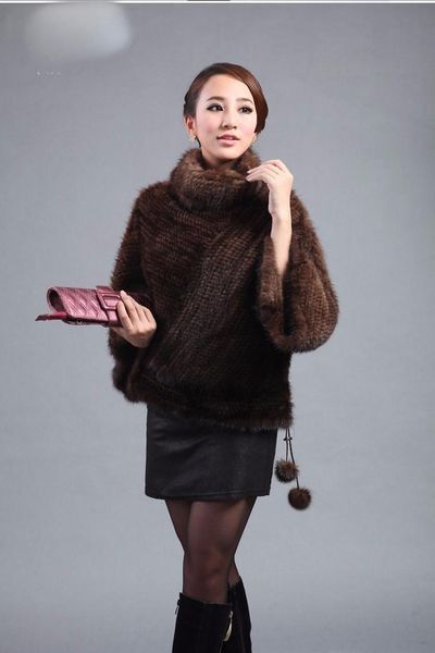 women's fur & faux genuine real natural knitted mink coat poncho clothing winter warm knit jacket plus size, Black
women's fur & faux genuine real natural knitted mink coat poncho clothing winter warm knit jacket plus size, Black