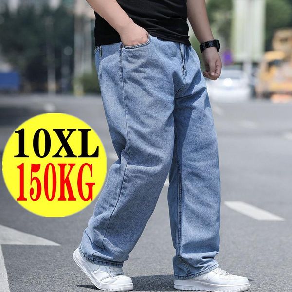 men's jeans oversize clothing plus size loose men cotton denim trousers mens streetwear trend elastic waist wide leg pants, Blue
men's jeans oversize clothing plus size loose men cotton denim trousers mens streetwear trend elastic waist wide leg pants, Blue