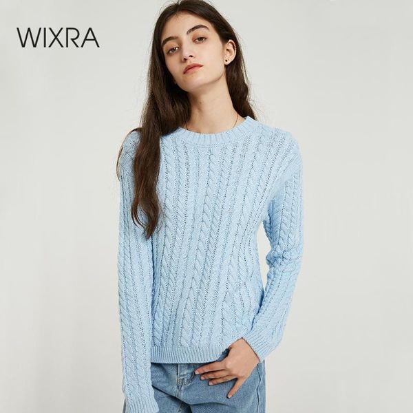 women's sweaters wixra o neck solid warm casual ladies long sleeve knitted sweater pullovers jumpers autumn winter, White;black
women's sweaters wixra o neck solid warm casual ladies long sleeve knitted sweater pullovers jumpers autumn winter, White;black