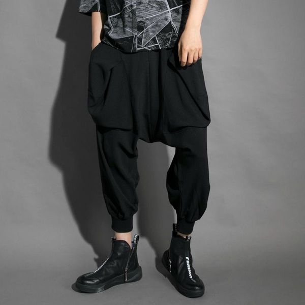 men's pants classic dark hair stylist style nightclub personality loose trend drop crotch harlan nine minute, Black
men's pants classic dark hair stylist style nightclub personality loose trend drop crotch harlan nine minute, Black