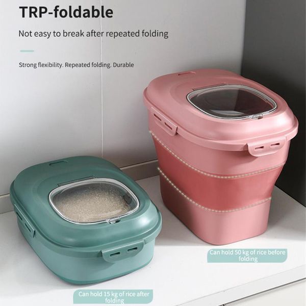 storage bottles & jars folding rice grain box bucket sealed insect-proof moisture-proof container
storage bottles & jars folding rice grain box bucket sealed insect-proof moisture-proof container