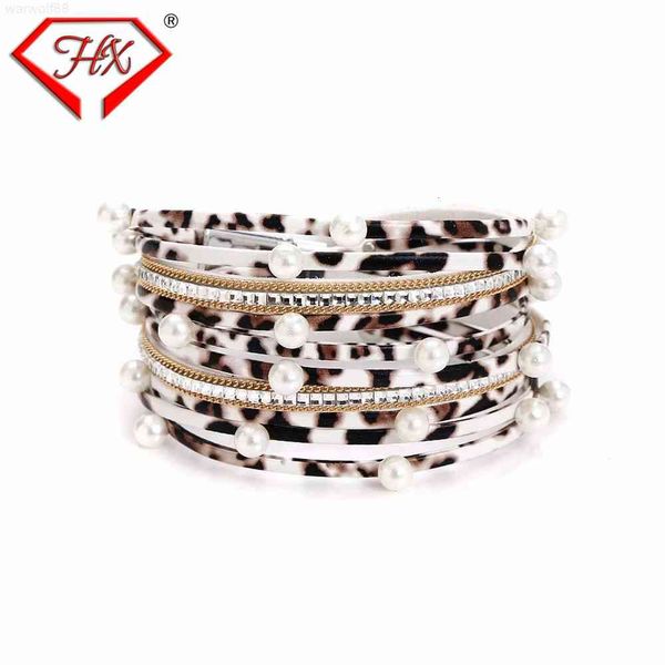 luxury multi-layer wound pu leather pearl diamond women's fashion magnet buckle designer jewelrymen bracelets, Golden;silver
luxury multi-layer wound pu leather pearl diamond women's fashion magnet buckle designer jewelrymen bracelets, Golden;silver