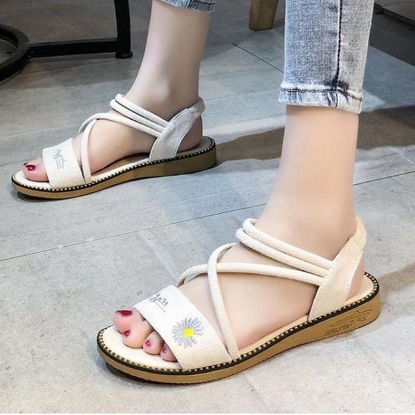 sandals 2021 summer korean version of small daisy female cross straps leaky toe flat breathable women's shoes, Black
sandals 2021 summer korean version of small daisy female cross straps leaky toe flat breathable women's shoes, Black