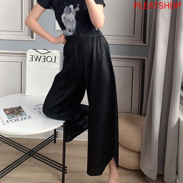 women's pants & capris miyake pleated summer split shaped loose slim casual trousers oggers women vetement femme, Black;white
women's pants & capris miyake pleated summer split shaped loose slim casual trousers oggers women vetement femme, Black;white