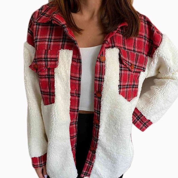 winter women shirt vintage oversize plaid shirt pockets long sleeve turn-down collar thick blouse autumn casual warm outwear, White
winter women shirt vintage oversize plaid shirt pockets long sleeve turn-down collar thick blouse autumn casual warm outwear, White