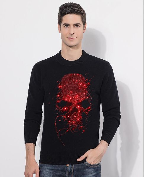 new style sweater young man casual slim sweater men's brand apparel rhinestone b12, White;black
new style sweater young man casual slim sweater men's brand apparel rhinestone b12, White;black
