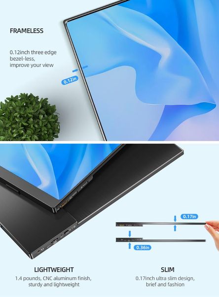 monitors for 15.6" portable monitor 100% dci-p3 99% srgb, 500 nits brightness fhd ips screenhdr gaming computer display with usb c
monitors for 15.6" portable monitor 100% dci-p3 99% srgb, 500 nits brightness fhd ips screenhdr gaming computer display with usb c