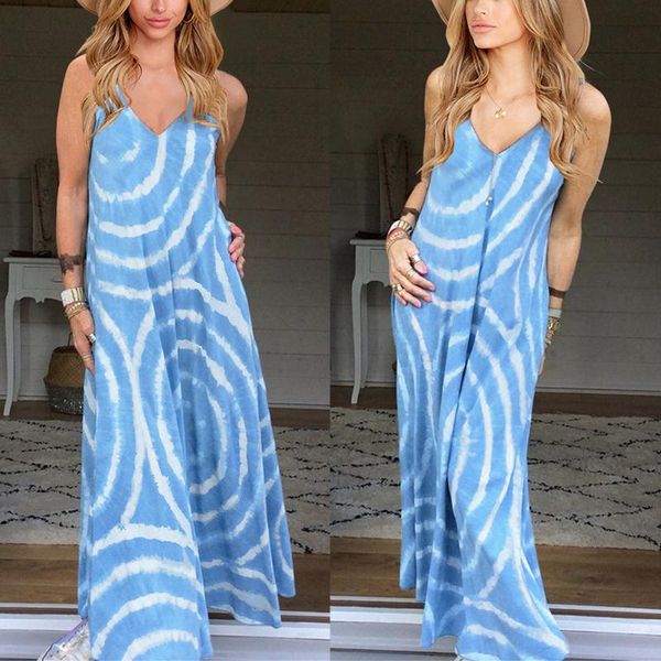 casual dresses tie dye beach maxi robe sling women summer sleeveless strappy loose v-neck dress ladies female sundress, Black;gray
casual dresses tie dye beach maxi robe sling women summer sleeveless strappy loose v-neck dress ladies female sundress, Black;gray