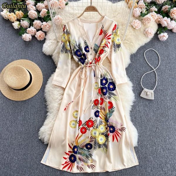 casual dresses guilantu summer print floral vintage bandage dress women v neck three quarter sleeve office elegnat ladies, Black;gray
casual dresses guilantu summer print floral vintage bandage dress women v neck three quarter sleeve office elegnat ladies, Black;gray