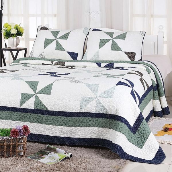comforters & sets blue embroidery cotton printed quilting quilts 3pcs set quality wholesale bedspread bedding kingsize bedcover waterwash
comforters & sets blue embroidery cotton printed quilting quilts 3pcs set quality wholesale bedspread bedding kingsize bedcover waterwash