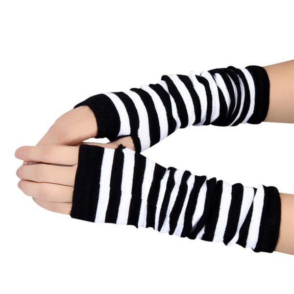 five fingers gloves women winter striped wrist arm hand warmer knitted long fingerless mitten warmers thin cycling, Blue;gray
five fingers gloves women winter striped wrist arm hand warmer knitted long fingerless mitten warmers thin cycling, Blue;gray