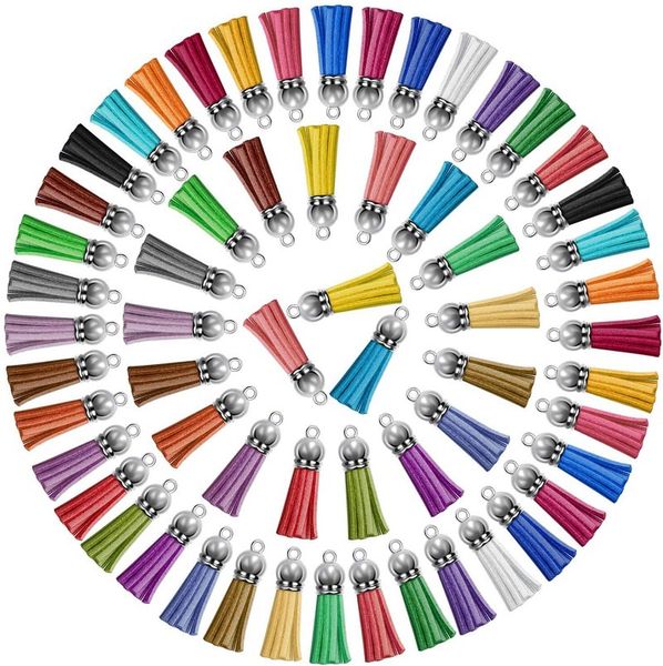 kimter 120 pieces colorful tassels keychain bulk leather tassel pendants earrings for diy key rings craft supplies dhl q389fz, Silver
kimter 120 pieces colorful tassels keychain bulk leather tassel pendants earrings for diy key rings craft supplies dhl q389fz, Silver