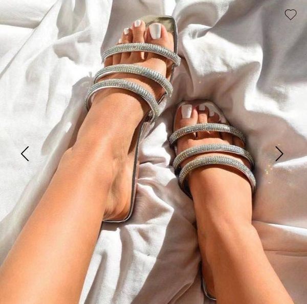 slippers herringbone crystal women's foreign trade summer large size 43 flat sandals, Black
slippers herringbone crystal women's foreign trade summer large size 43 flat sandals, Black