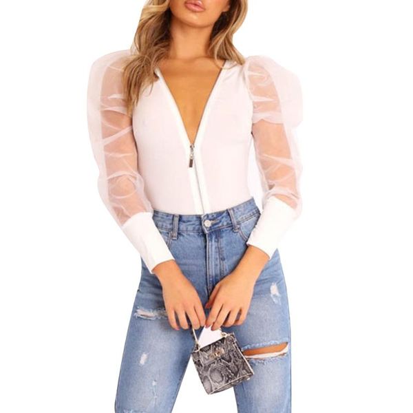 fashion womens ladies puff sleeve v neck bodysuit leotard mesh zip up jumpsuit romper black white women's jumpsuits & rompers
fashion womens ladies puff sleeve v neck bodysuit leotard mesh zip up jumpsuit romper black white women's jumpsuits & rompers