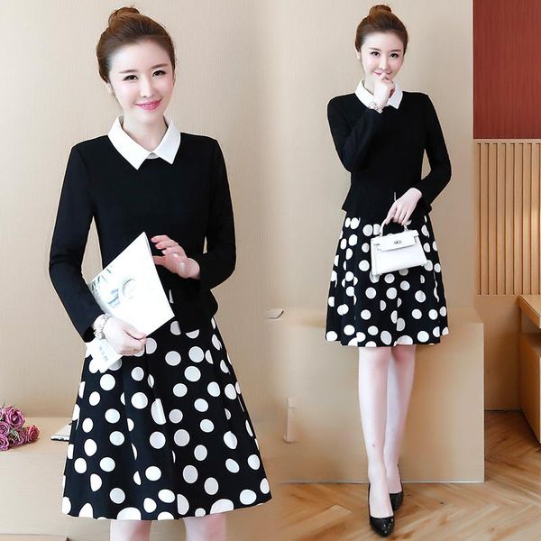 casual dresses 5xl plus big size women clothing 2021 spring autumn cute sweet point stitch false two piece long-sleeved dress female a5173, Black;gray
casual dresses 5xl plus big size women clothing 2021 spring autumn cute sweet point stitch false two piece long-sleeved dress female a5173, Black;gray