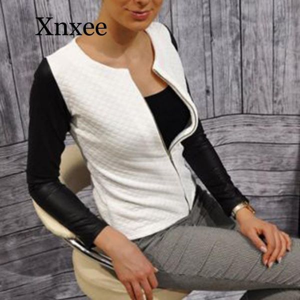 women's jackets vintage spring autumn women basic coats pu leather jacket splice long sleeve coat casual slim fit ladies outerwear, Black;brown
women's jackets vintage spring autumn women basic coats pu leather jacket splice long sleeve coat casual slim fit ladies outerwear, Black;brown