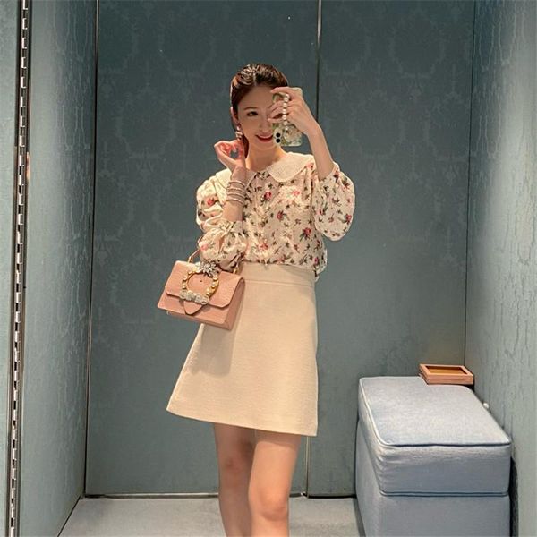 women's blouses & shirts miu autumn style floral puff sleeve chic blouse for women design sense doll collar chiffon shirt, White
women's blouses & shirts miu autumn style floral puff sleeve chic blouse for women design sense doll collar chiffon shirt, White