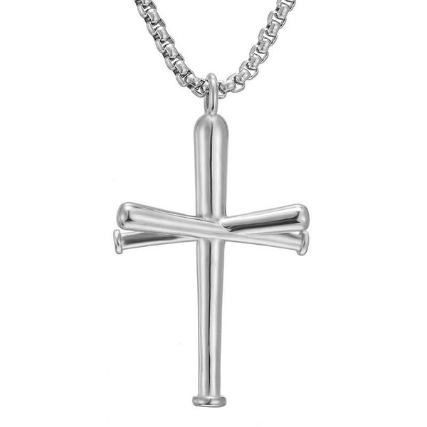 pendant necklaces european and american temperament retro style stainless steel sports trend cross hip hop necklace, Silver
pendant necklaces european and american temperament retro style stainless steel sports trend cross hip hop necklace, Silver