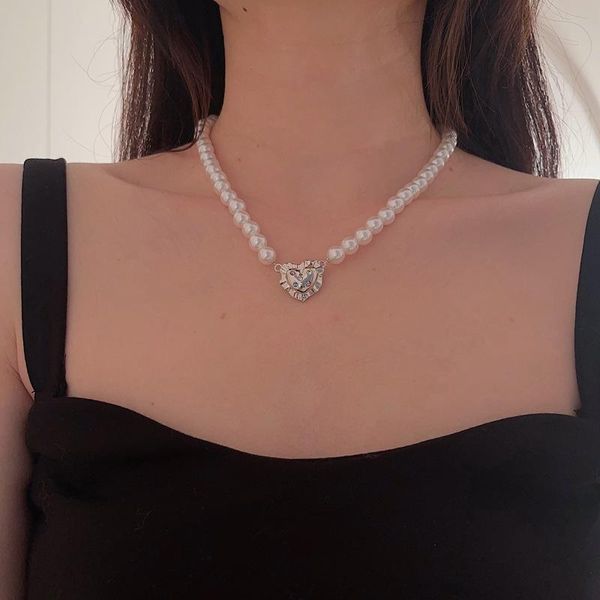 pendant necklaces vintage pearl choker necklace for women heart summer waterfresh 2021 trend elegant wedding jewelry, Silver
pendant necklaces vintage pearl choker necklace for women heart summer waterfresh 2021 trend elegant wedding jewelry, Silver