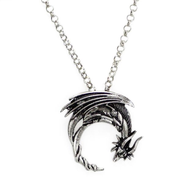popular ice and fire song power game surrounding necklace dragon wing necklace, Silver
popular ice and fire song power game surrounding necklace dragon wing necklace, Silver