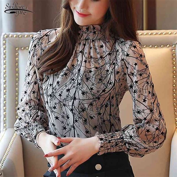 casual women chiffon blouses fashion print stand collar floral shirt long sleeve ladies 6197 210421, White
casual women chiffon blouses fashion print stand collar floral shirt long sleeve ladies 6197 210421, White