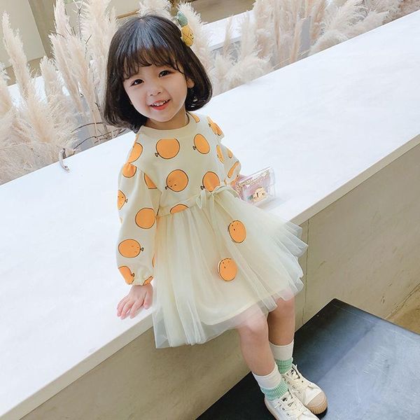 girl's dresses super girls' long sleeve 2021 spring and autumn dress p5451, Red;yellow 
girl's dresses super girls' long sleeve 2021 spring and autumn dress p5451, Red;yellow
